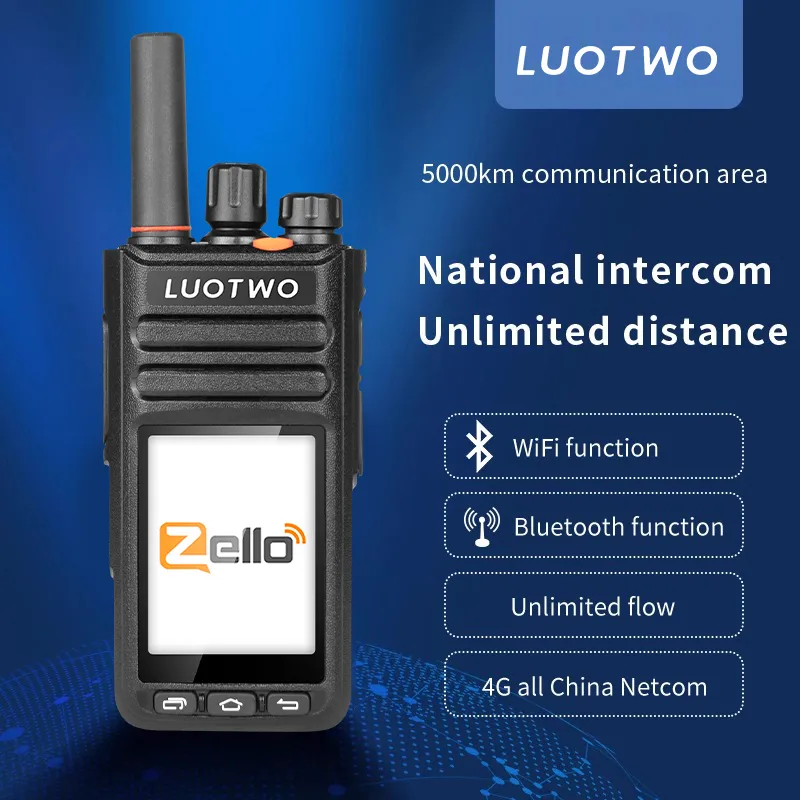 LUOTWO M3 Funkgerät: 2G/3G/4G-Touchscreen-Sprechfunk mit WiFi & Bluetooth