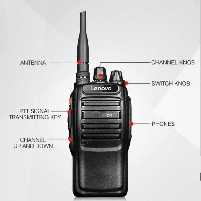 Lenovo C11 Walkie-Talkie 16 Channel Two Way Radio - Image 3