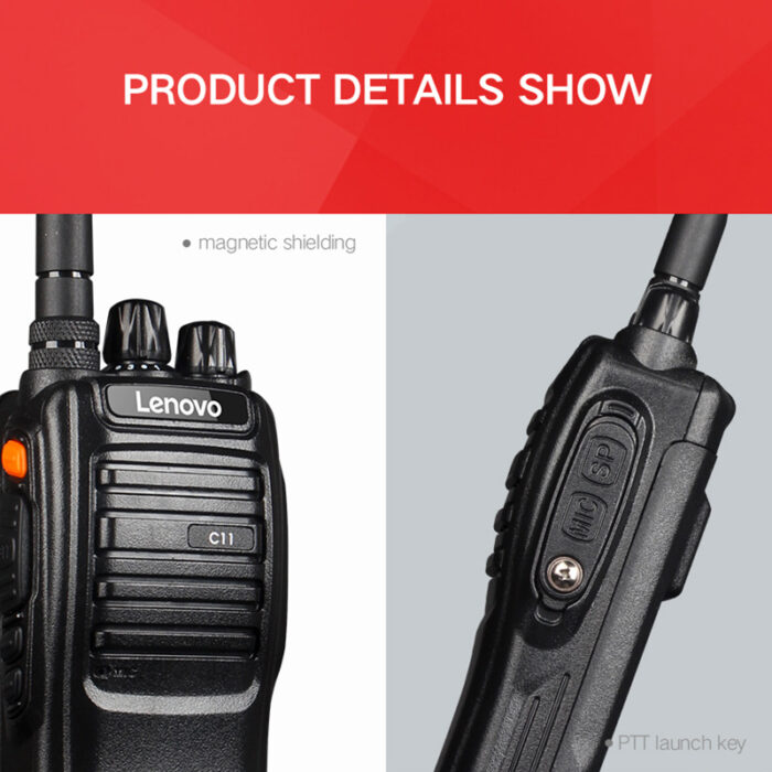 Lenovo C11 Walkie-Talkie 16 Channel Two Way Radio - Image 4
