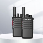 Lenovo C138 Walkie Talkie with shadow on a white surface.