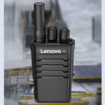 Lenovo C138 Walkie Talkie with a cityscape background