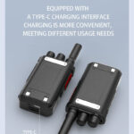 Close-up of Lenovo C138 Walkie Talkie with Type-C charging.