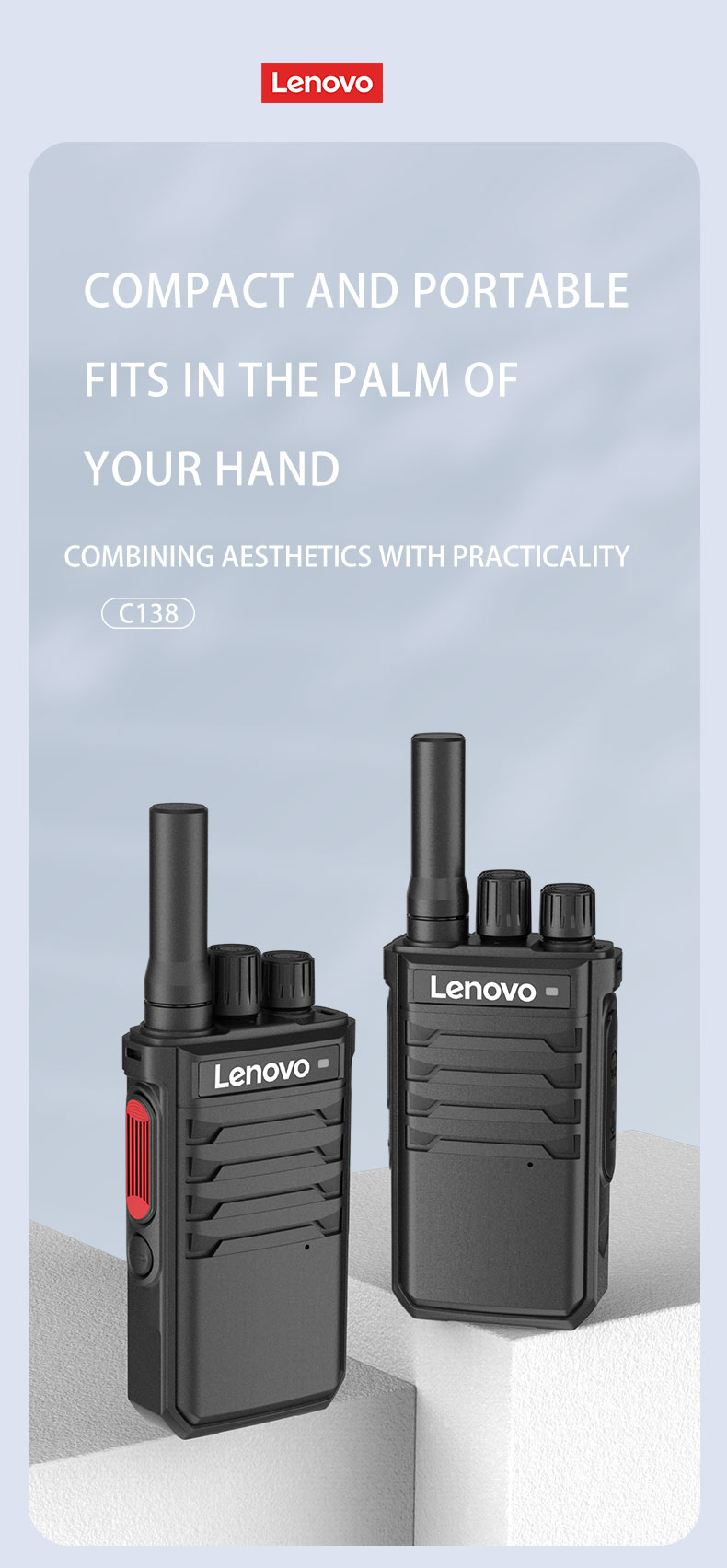 Lenovo C138 Compact Two Way Radio