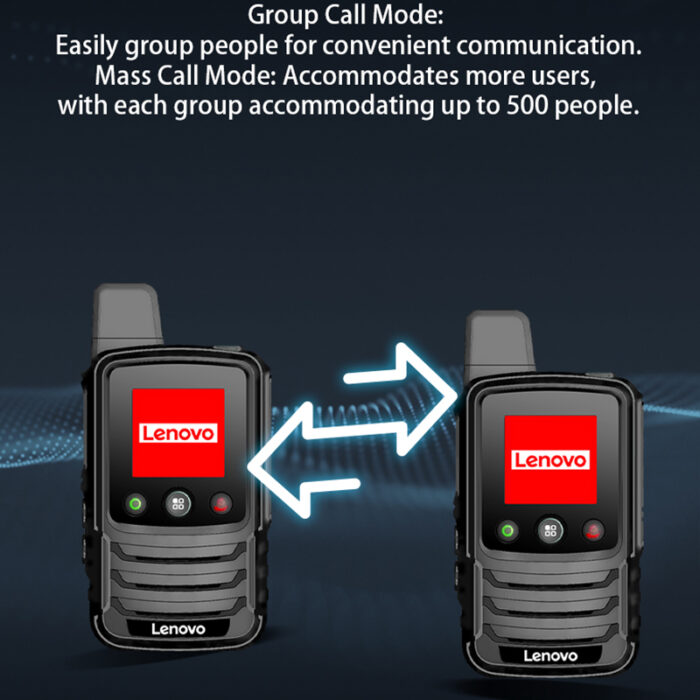 Lenovo CL328 Walkie Talkie showcasing Group Call Mode feature