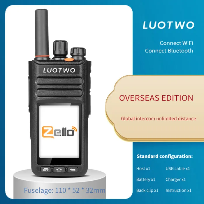 LUOTWO M3 Funkgerät: 2G/3G/4G-Touchscreen-Sprechfunk mit WiFi & Bluetooth