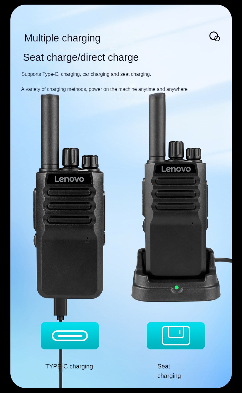 Lenovo C278 Rrechargeable Walkie Talkie