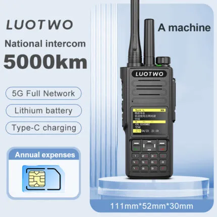 2 unidades de walkie talkie LUOTWO N88 4G POC – radio de dos vías de largo alcance con posicionamiento GPS para adultos