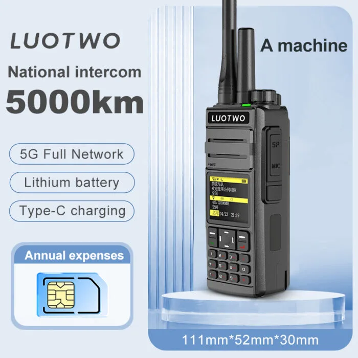 HT LUOTWO N99 4G POC 2 Pcs – Jarak Jauh 5000 Mil, Penentuan Posisi GPS, Interkom Mode Ganda untuk Dewasa