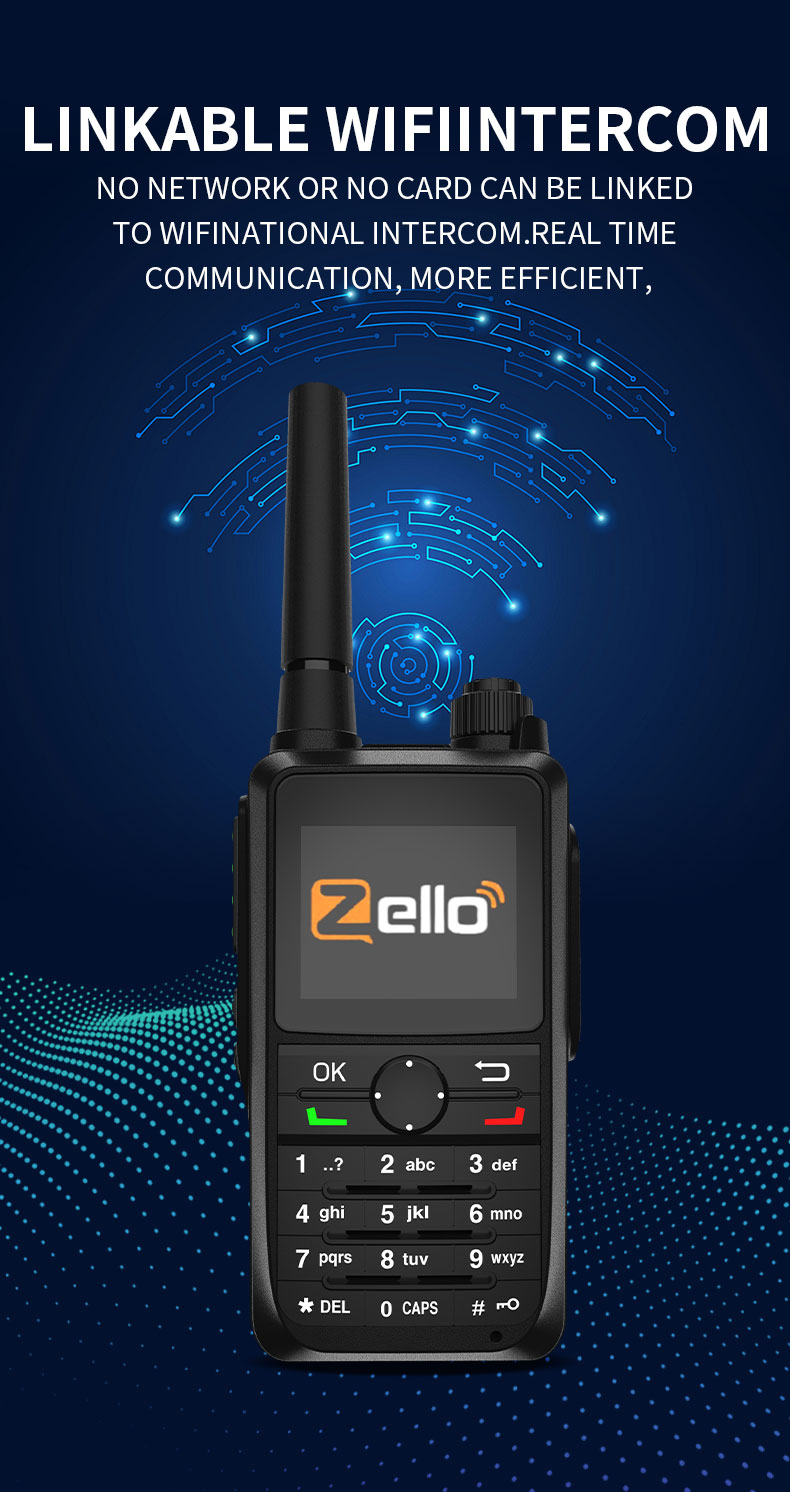 Zello DG6300 National Intercom Walkie Talkie Support WiFi bluetooth Long Range Radio