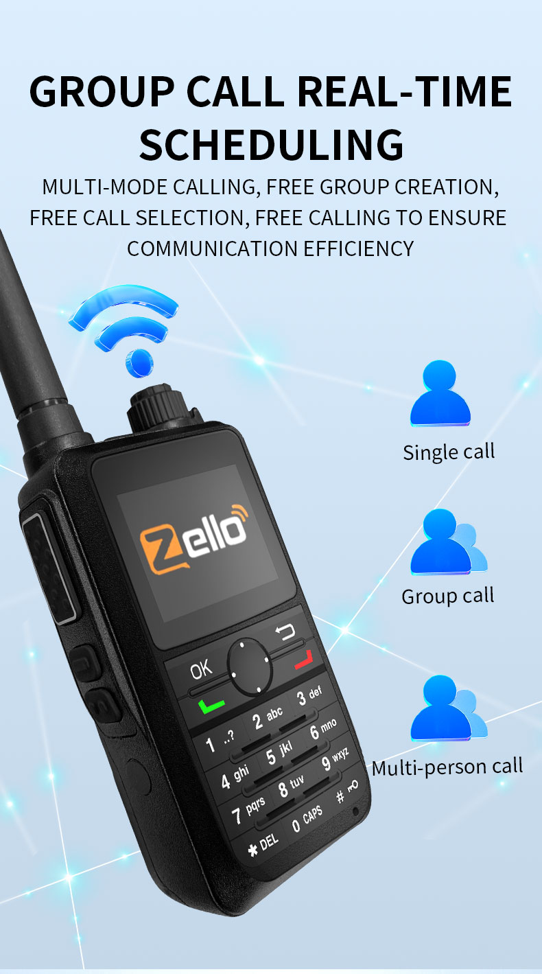 Zello DG6300 National Intercom Walkie Talkie Support WiFi bluetooth Long Range Radio