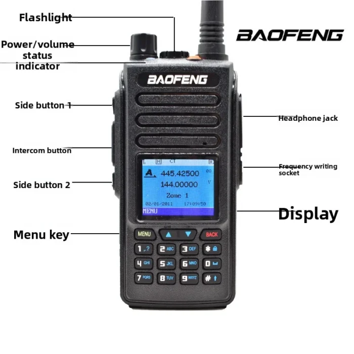 BaoFeng DM-1702 Two Way Radio - in-hand use