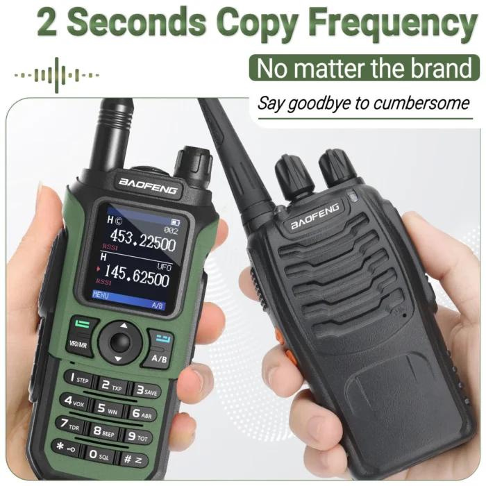 BaoFeng UV-21 Two Way Radio - in-hand use
