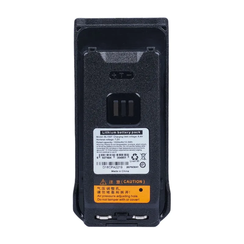 Bl1507 1500mAh Li-ion Walkie Talkie Lithium Polymer Battery Compatible Hytera Bp51x Bp56x Bp515 Bp565 Ap585 Dmr Digital 2-Way - front view Bl1507 1500mAh Li-ion Walkie Talkie Lithium Polymer Battery Compatible Hytera Bp51x Bp56x Bp515 Bp565 Ap585 Dmr Digital 2-Way - front view