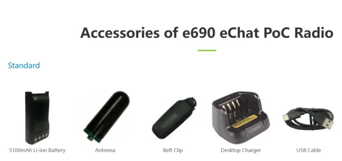 Caltta E690 Two Way Radio - side view