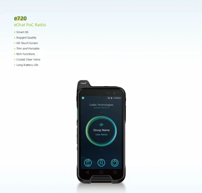 Caltta E720 Two Way Radio - in-hand use