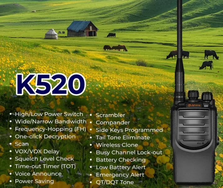Caltta K520 Two Way Radio - front view Radio de Dos Vías Caltta K520