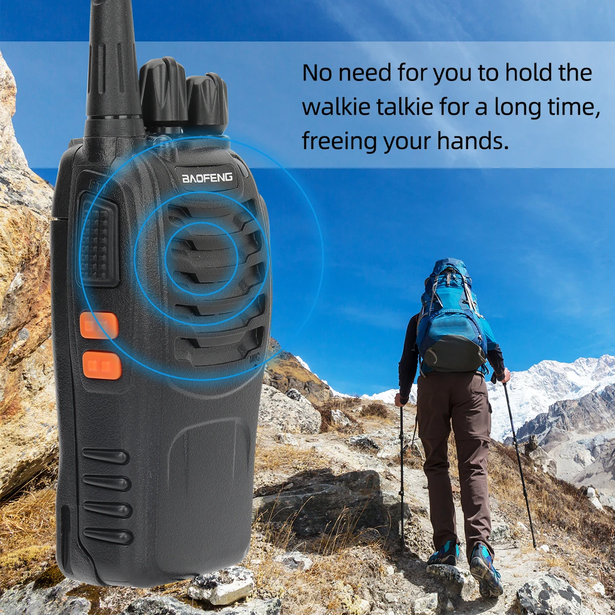 Baofeng BF-888S Pro Upgrade Walkie Talkie - 2PCS Long Range Portable Ham Radio for Hunting & Ou