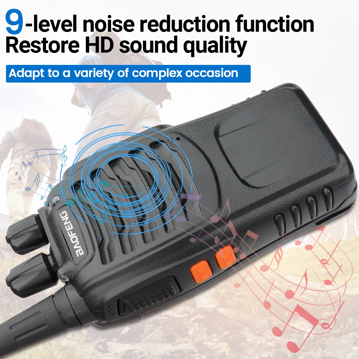 Baofeng BF-888S Pro Upgrade Walkie Talkie - 2PCS Long Range Portable Ham Radio for Hunting & Ou