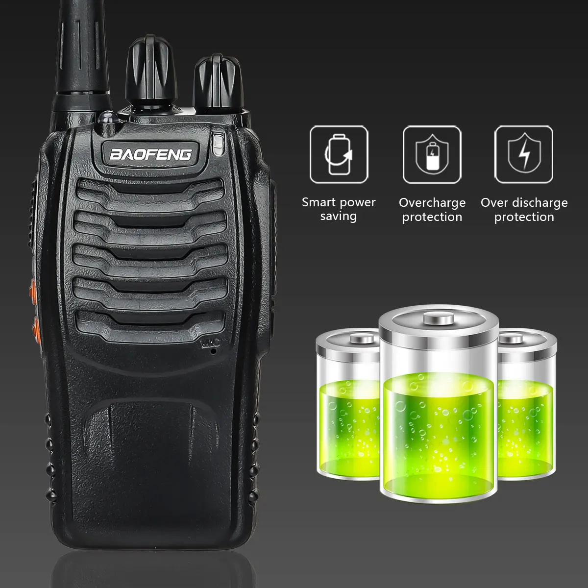 Baofeng BF-888S Pro Upgrade Walkie Talkie - 2PCS Long Range Portable Ham Radio for Hunting & Ou