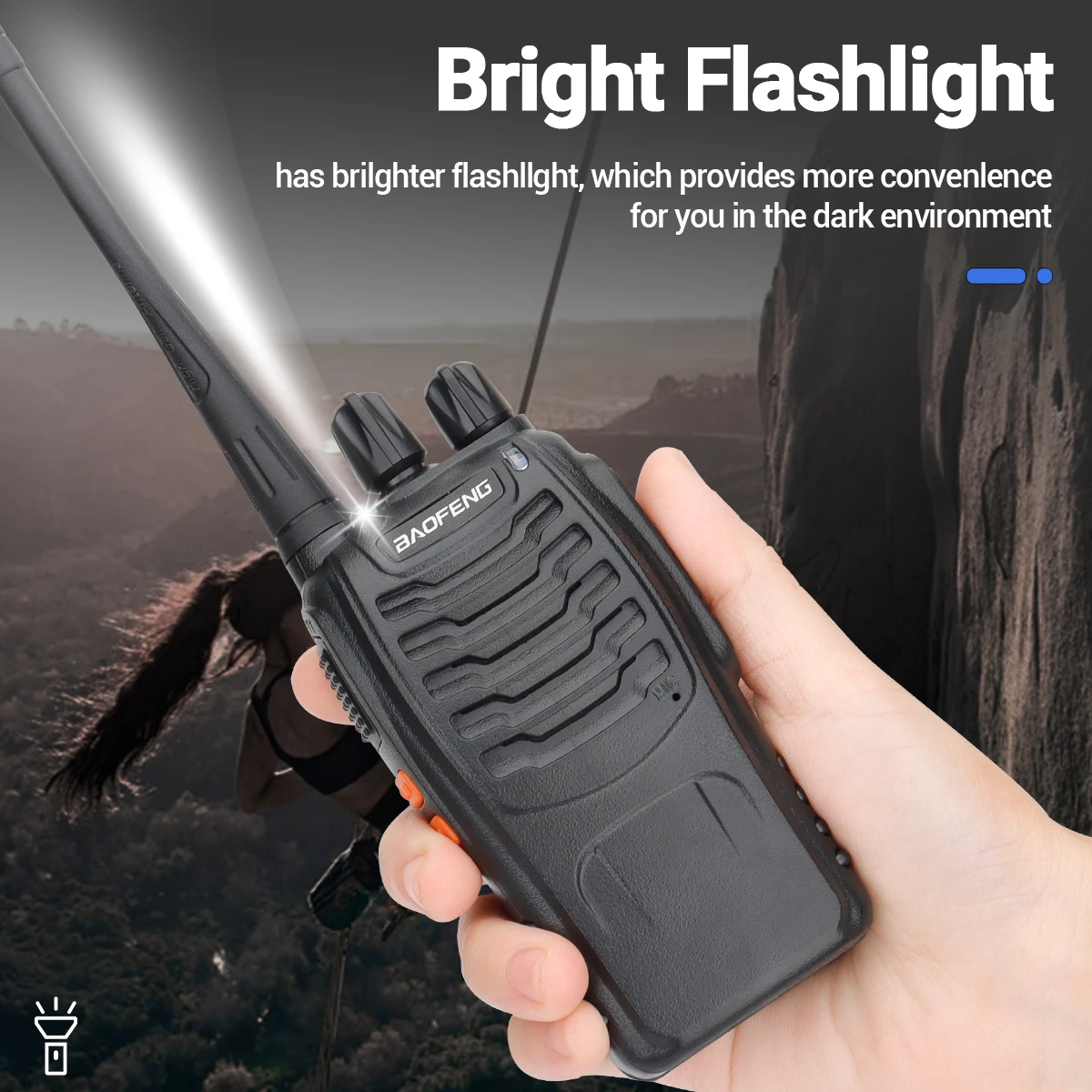 Baofeng BF-888S Pro Upgrade Walkie Talkie - 2PCS Long Range Portable Ham Radio for Hunting & Ou