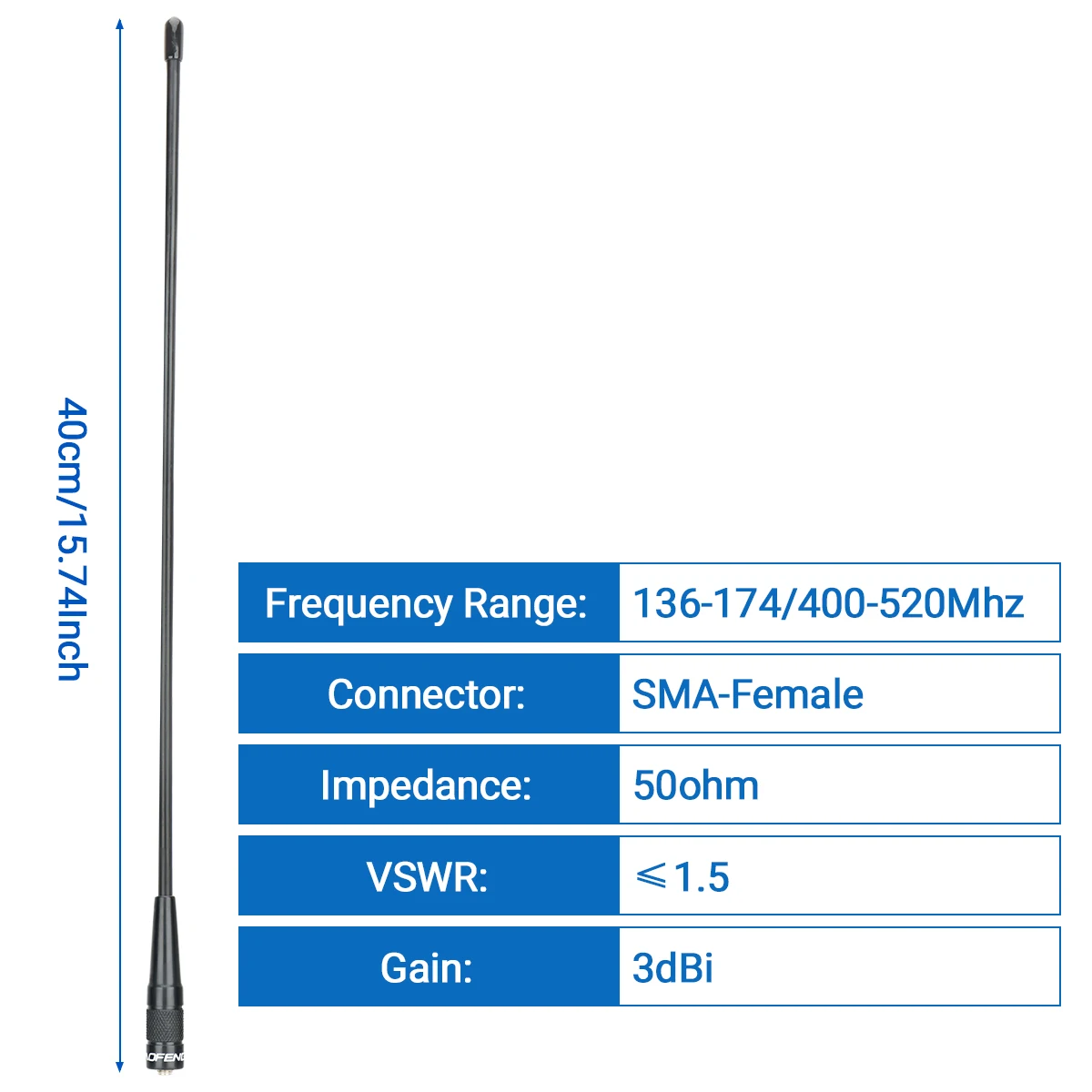 Baofeng BF-771 PRO Dual Band Antenna لـ UV-5R وBF-888S والمزيد - عزز مدى جهاز اللاسلكي