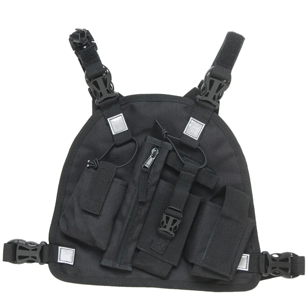 Baofeng Double Radio Shoulder Holster Vest Rig - Essential Chest Harness for Two Way Radio and