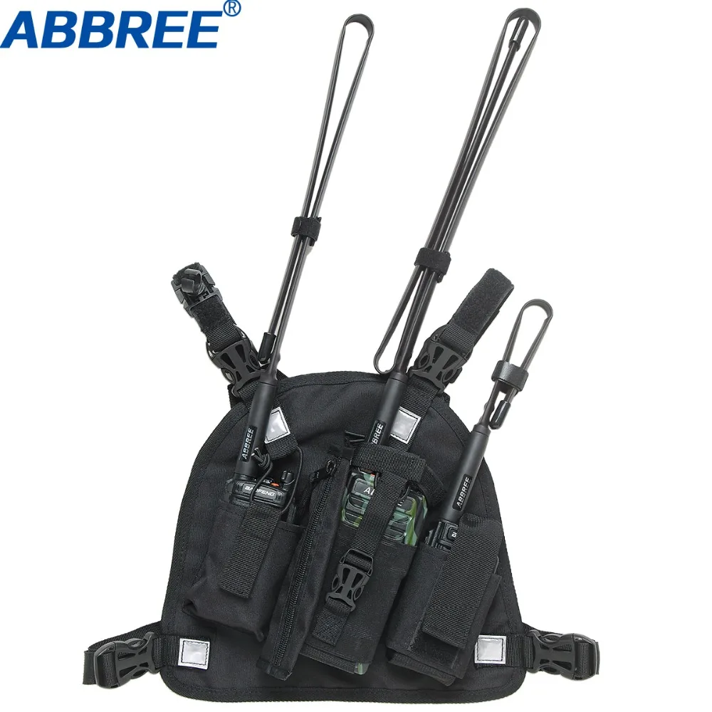 Baofeng Double Radio Shoulder Holster Vest Rig - Essential Chest Harness for Two Way Radio and