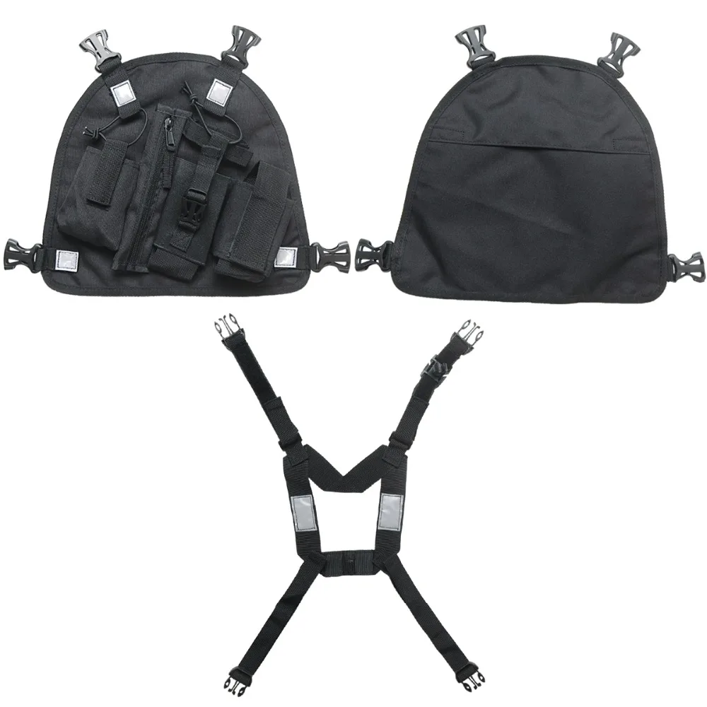 Baofeng Double Radio Shoulder Holster Vest Rig - Essential Chest Harness for Two Way Radio and