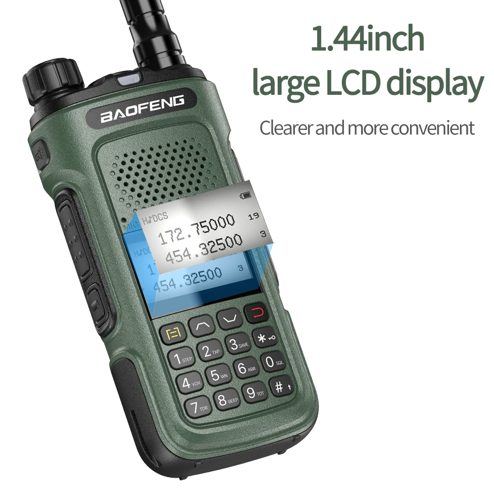ووكي توكي Baofeng UV-10R 10W - راديو هواة محمول Type-C طويل المدى 136-174 و400-480 ميجاهرتز