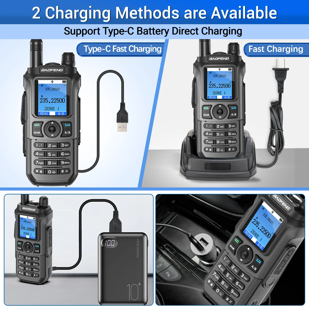 Baofeng UV-21 GPS Walkie Talkie - Long Range High Power Dual Band Two Way Radio Upgrade