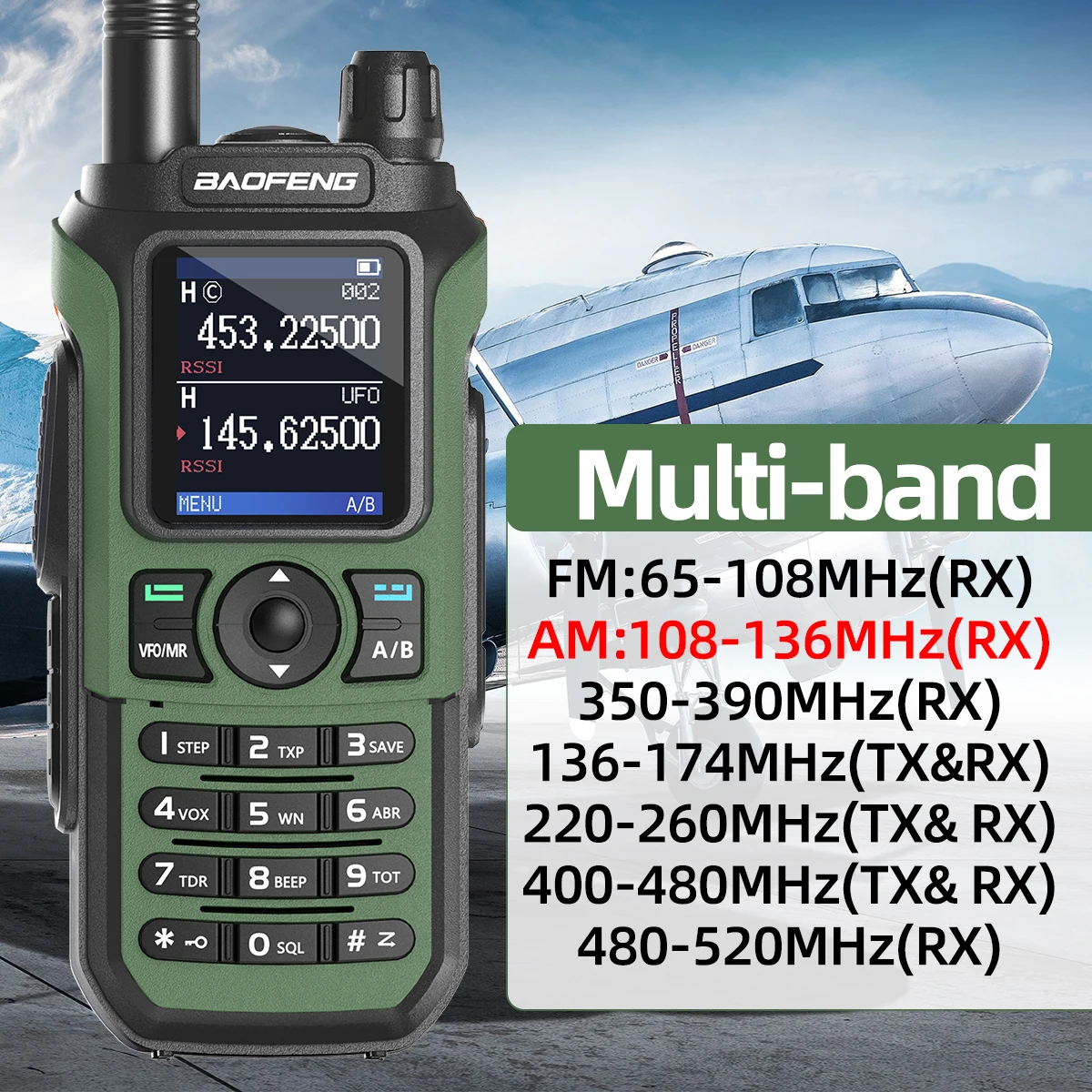 Baofeng UV-21 Pro V2 Walkie Talkie: Long Range Multi Band AM 999CH, TYPE-C for UV-5R & UV 17 K6