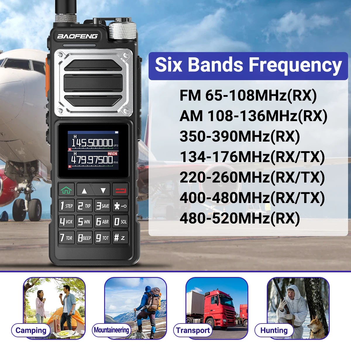 Baofeng UV-25 Pro Max: High Power Air Band Walkie Talkie for Long-Range Hunting & NOAA FM Radio