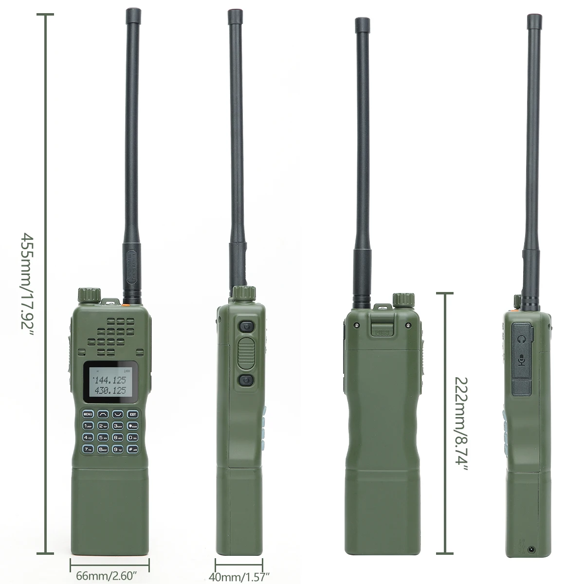 Baofeng AR-152 Dual Band Walkie Talkie - 15W Tactical Military VHF UHF Radio with Larger Batter