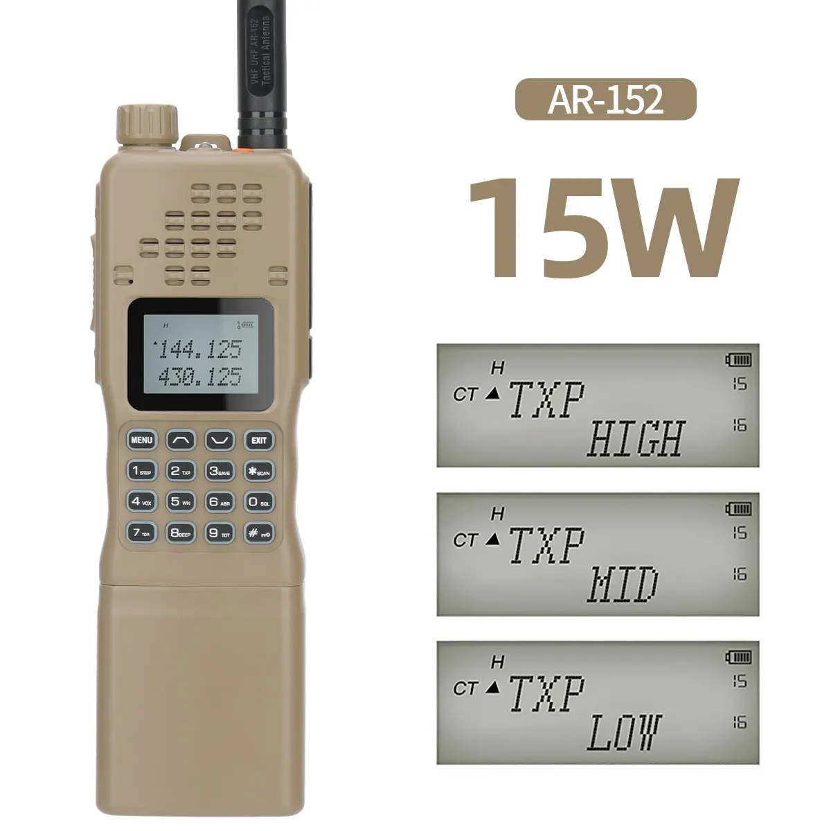 Baofeng UV-5R 8W Dual Band Walkie Talkie - Long Range VHF/UHF Radio with 3800mAh Battery