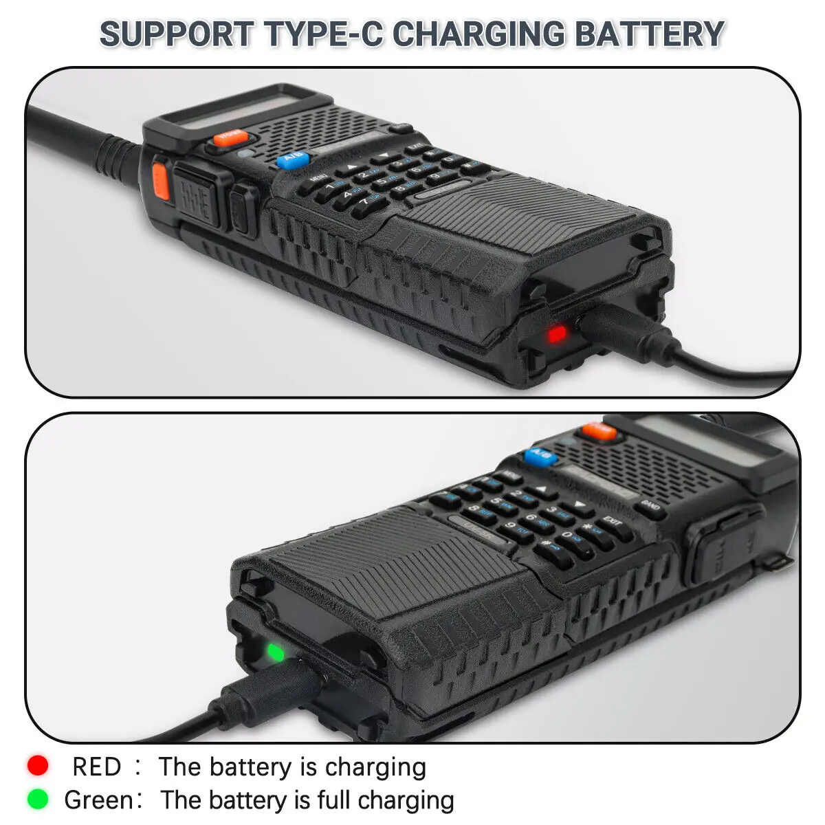 Walkie Talkie Baofeng UV-5R 8W – Radio Portátil de Doble Banda VHF/UHF, Alta Potencia y Largo Alcance (CB / Radioaficionado)