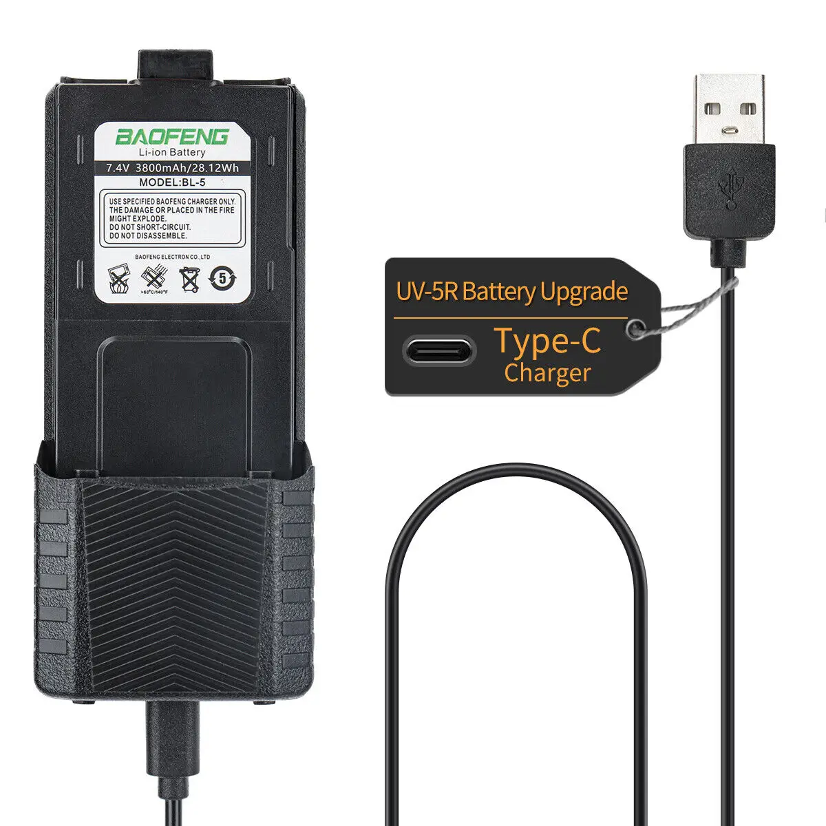 Walkie Talkie Baofeng UV-5R 8W – Radio Portátil de Doble Banda VHF/UHF, Alta Potencia y Largo Alcance (CB / Radioaficionado)
