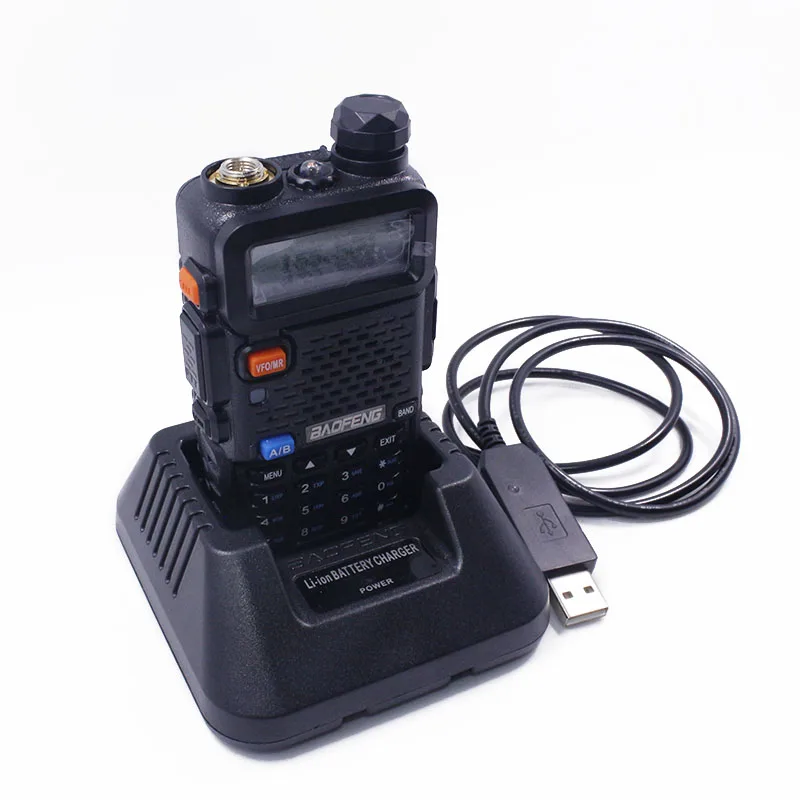 Pengisi Daya Baofeng UV-5R: Pengisian Cepat USB & Mobil untuk Walkie Talkie UV-5R DM-5R Plus