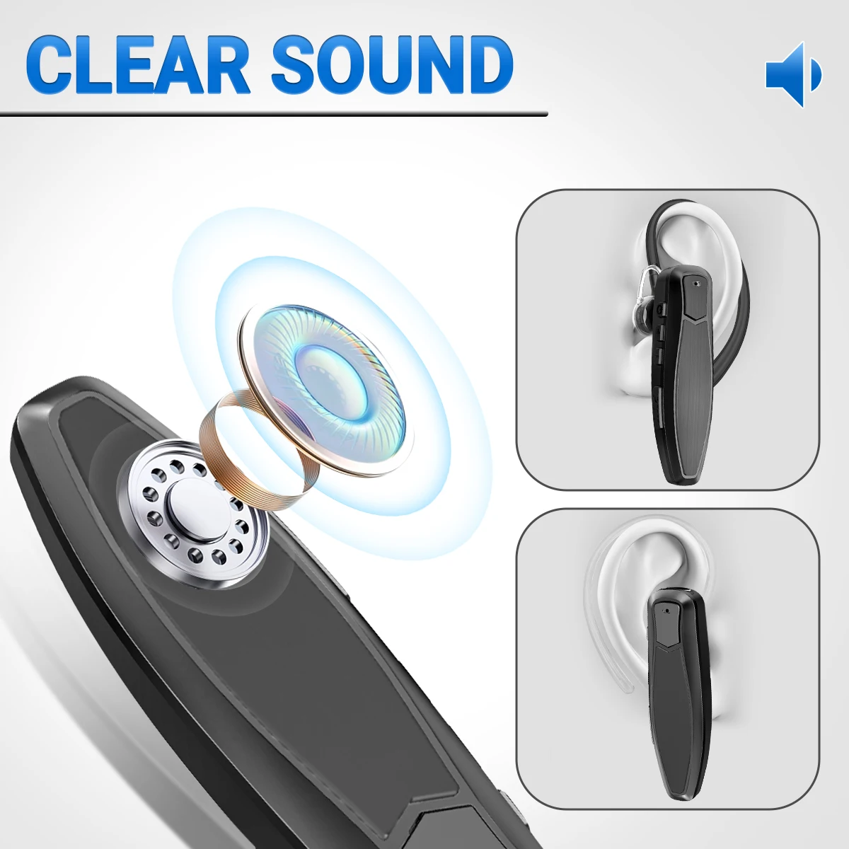 Baofeng Walkie Talkie Bluetooth PTT Headset Earpiece - Hands-Free K Plug for Kenwood UV-5R & BF
