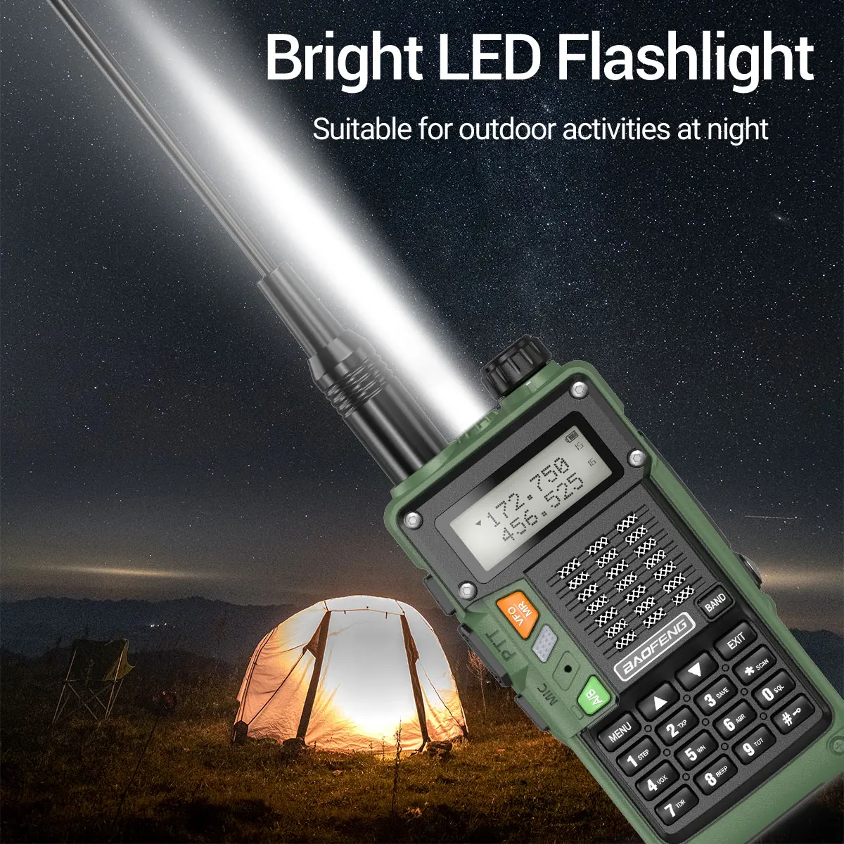 Baofeng UV-5R PLUS Walkie Talkie - 15W Dual Band, Long Range (50KM), USB Charging | High Power