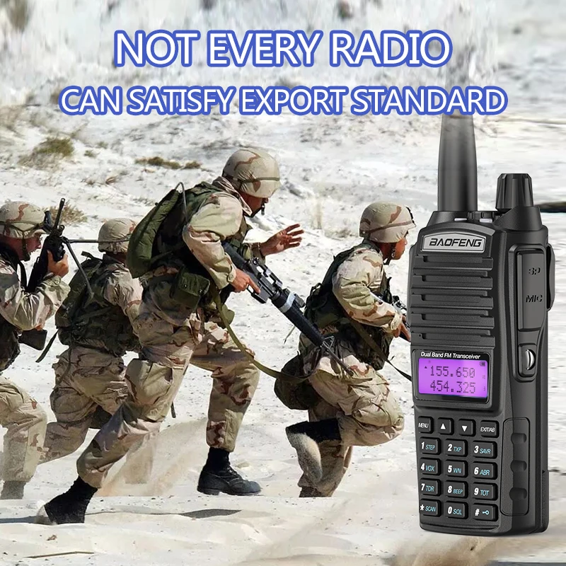 Walkie Talkie Baofeng UV-82 - Radio portátil VHF UHF de doble banda de 8W para caza y comunicación PTT
