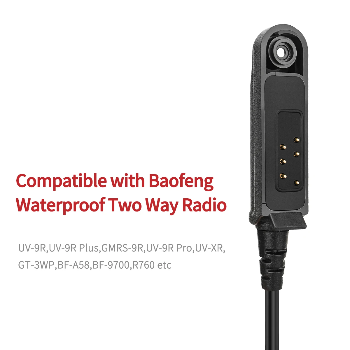 Baofeng UV-9R Plus/Pro Waterproof Shoulder Speaker Microphone for UV-XR BF-9700 UV-S22 Pro Walk