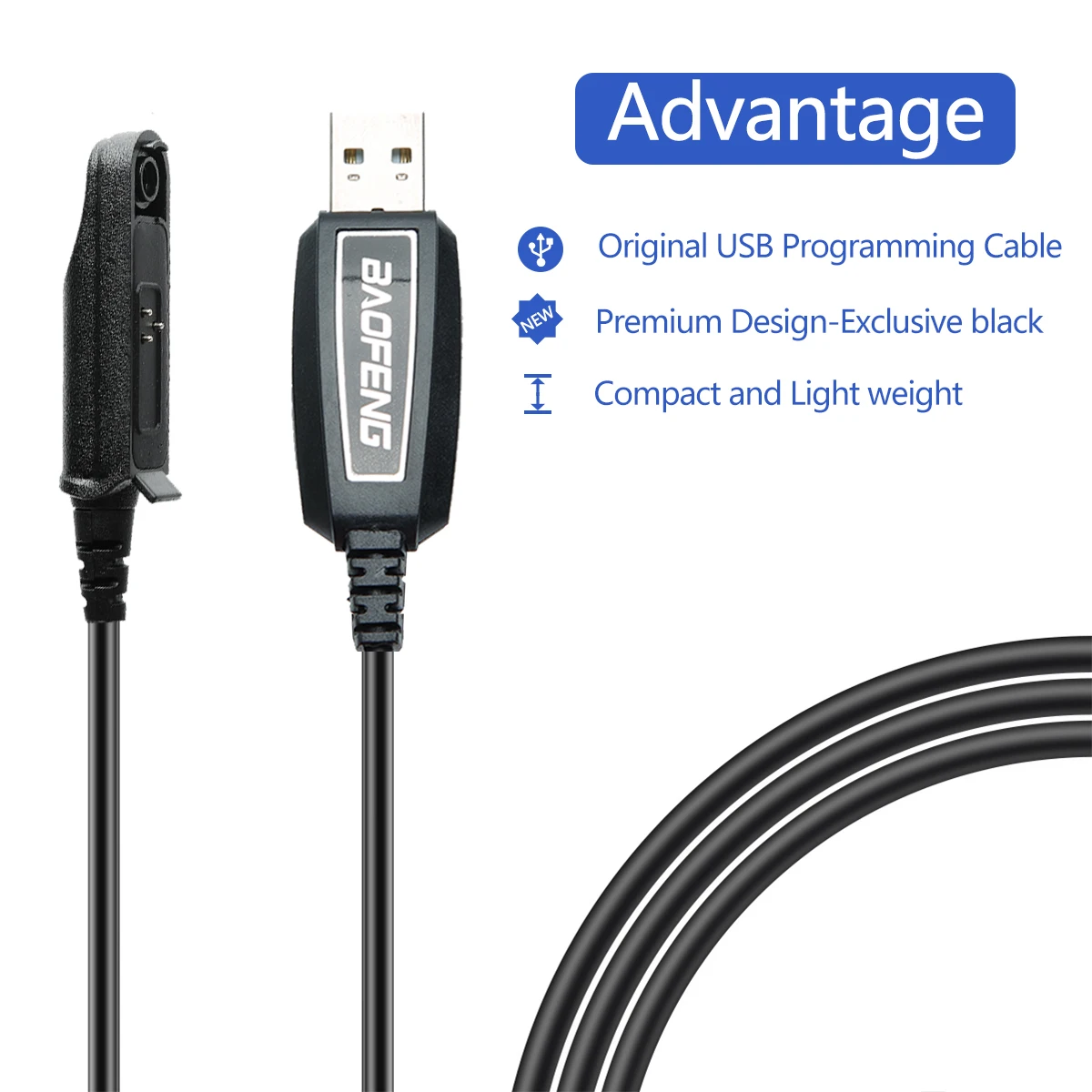 Baofeng UV-9R Waterproof USB Programming Cable | PL2303 Chip for Walkie Talkie & Ham Radio