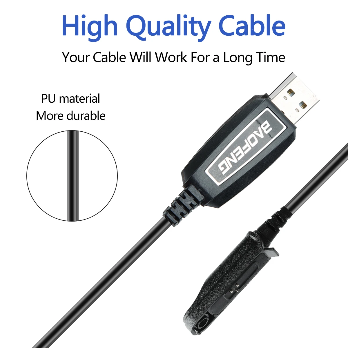 Baofeng UV-9R Waterproof USB Programming Cable | PL2303 Chip for Walkie Talkie & Ham Radio