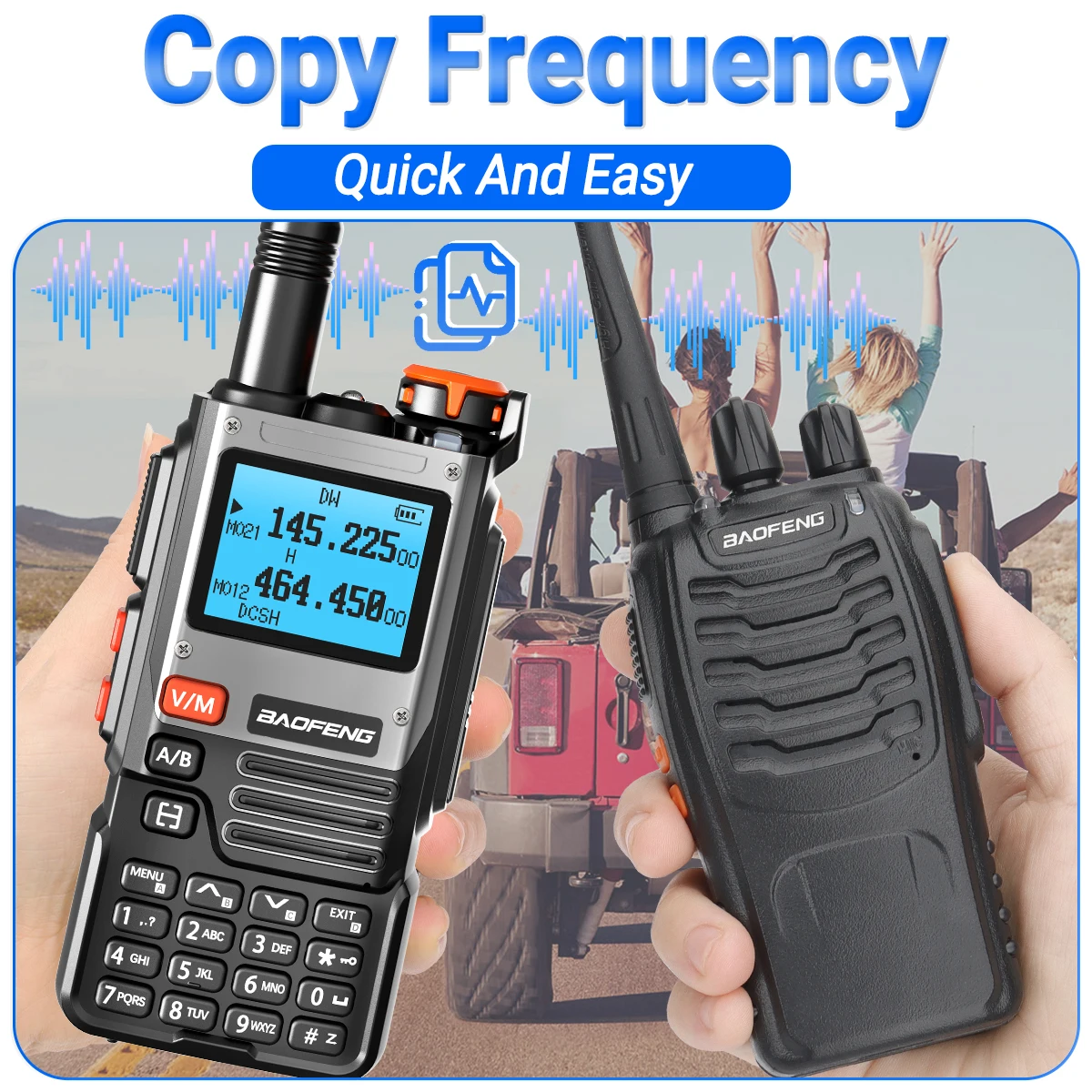 Baofeng UV K61 Walkie Talkie - Multiband 999CH, Type-C DTMF, lange Reichweite, NOAA-kompatibel - Ide