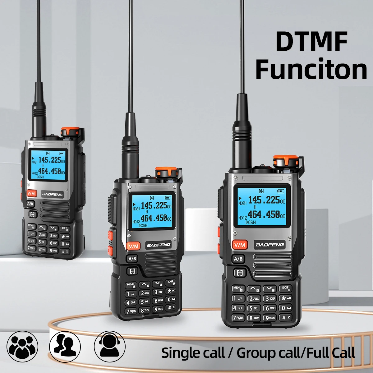 Baofeng UV-K61 Walkie Talkie | Multi Band UHF VHF Ham Radio with 999 Channels & Type-C Charger
