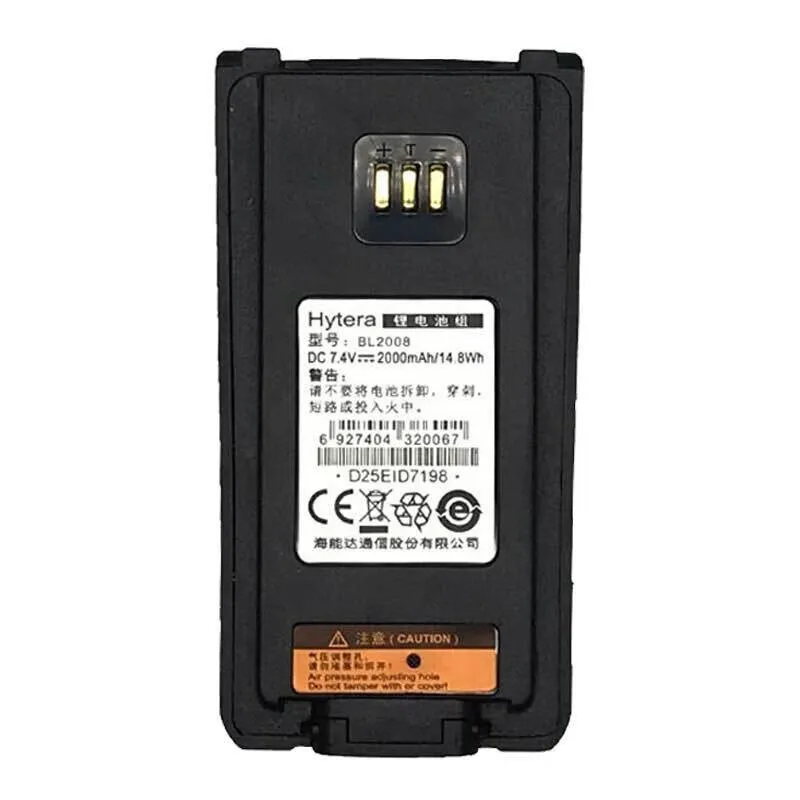 Li-ion Battery Radio Rapid Replacement 2000mAh BL2008 Hytera PD700 700S PD780 PD780G PD880 PD98