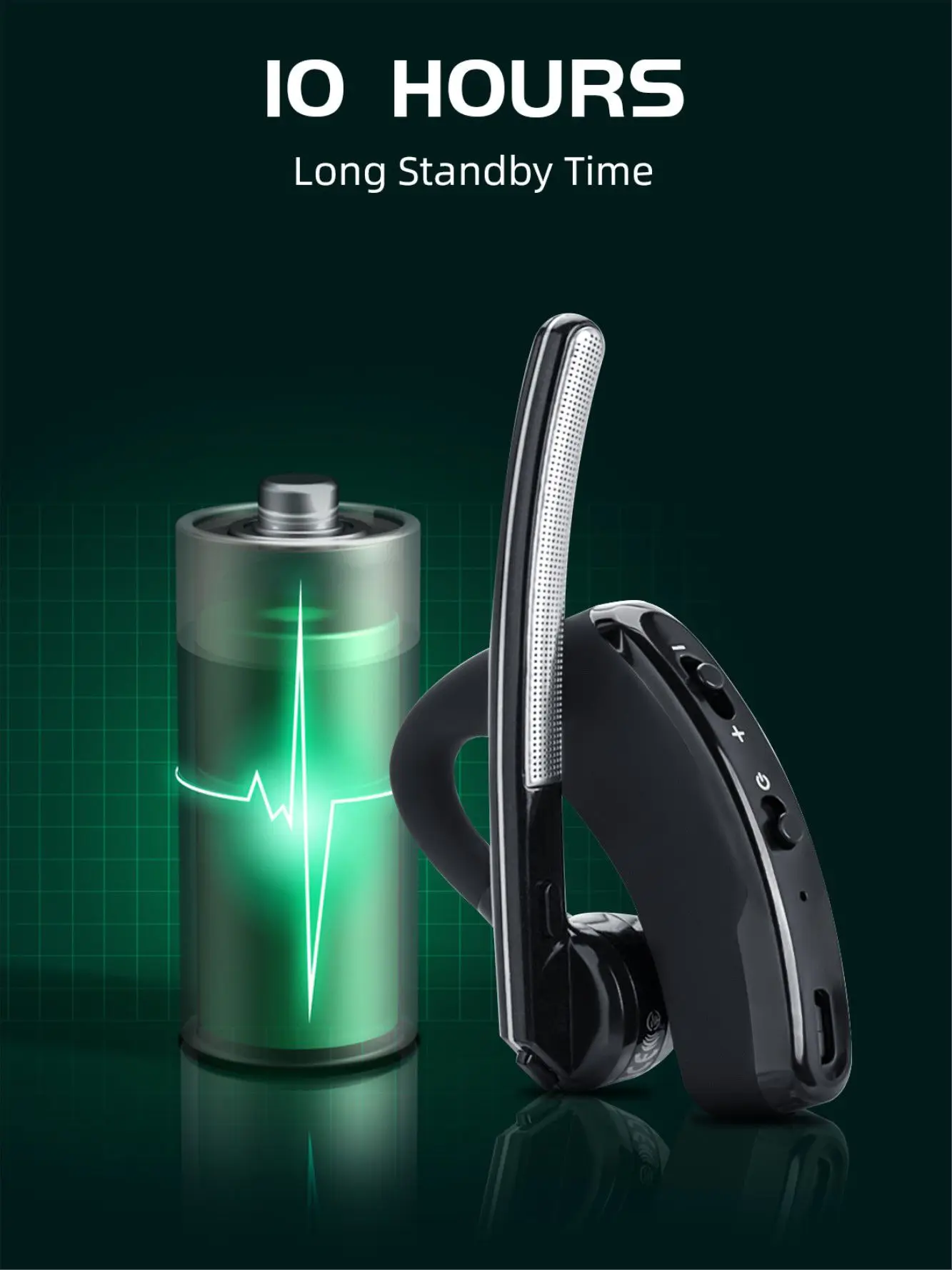 Walkie Talkie Wireless Earphone, Bluetooth Headset, Two Way Radio, BT Headphone, Earpiece for H