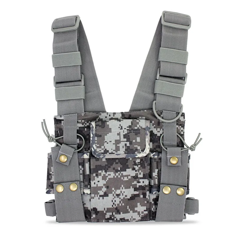 Camouflage Chest Bag for Two Way Radios | Compatible with Hytera, Motorola, GP380, GP360 & Baof