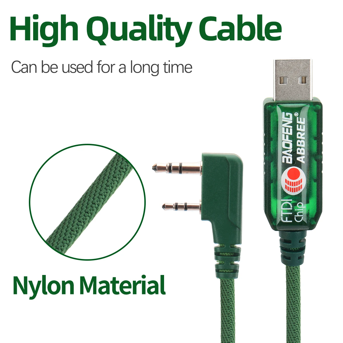 FTDI Chip USB Programming Cable for Baofeng UV-5R & Quansheng Walkie Talkies - Free Driver & CD