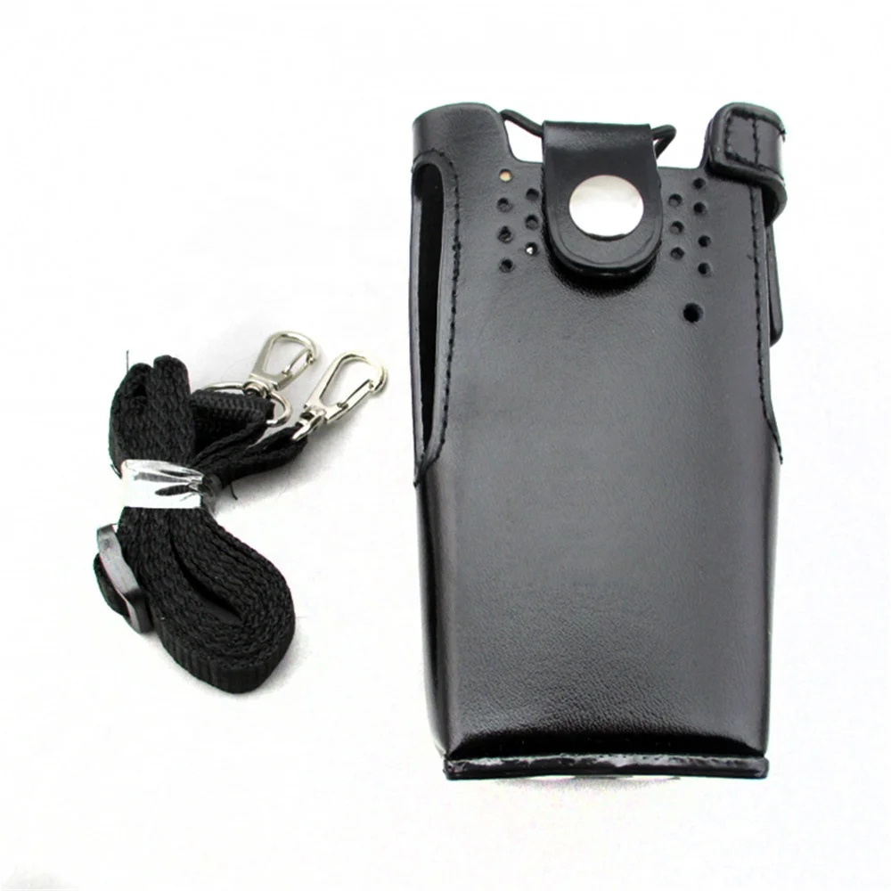 Hard Leather Case for Motorola Two Way Radio, Carrying Holder, Holster for GP320, GP340, GP360,